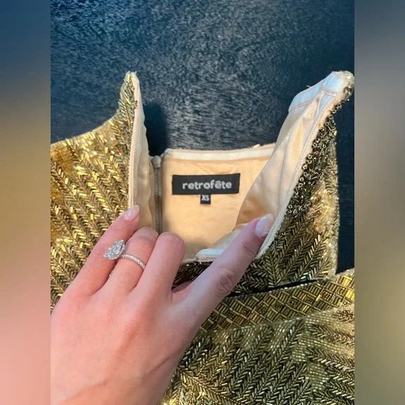 Retrofete Sequin Top & Skirt Size XS - Picture 5 of 13